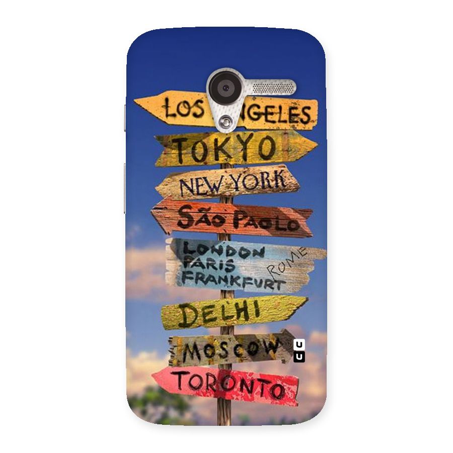 Travel Signs Back Case for Moto X