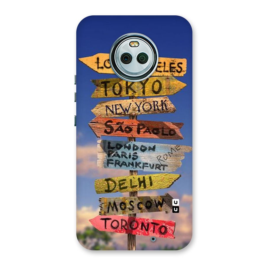 Travel Signs Back Case for Moto X4