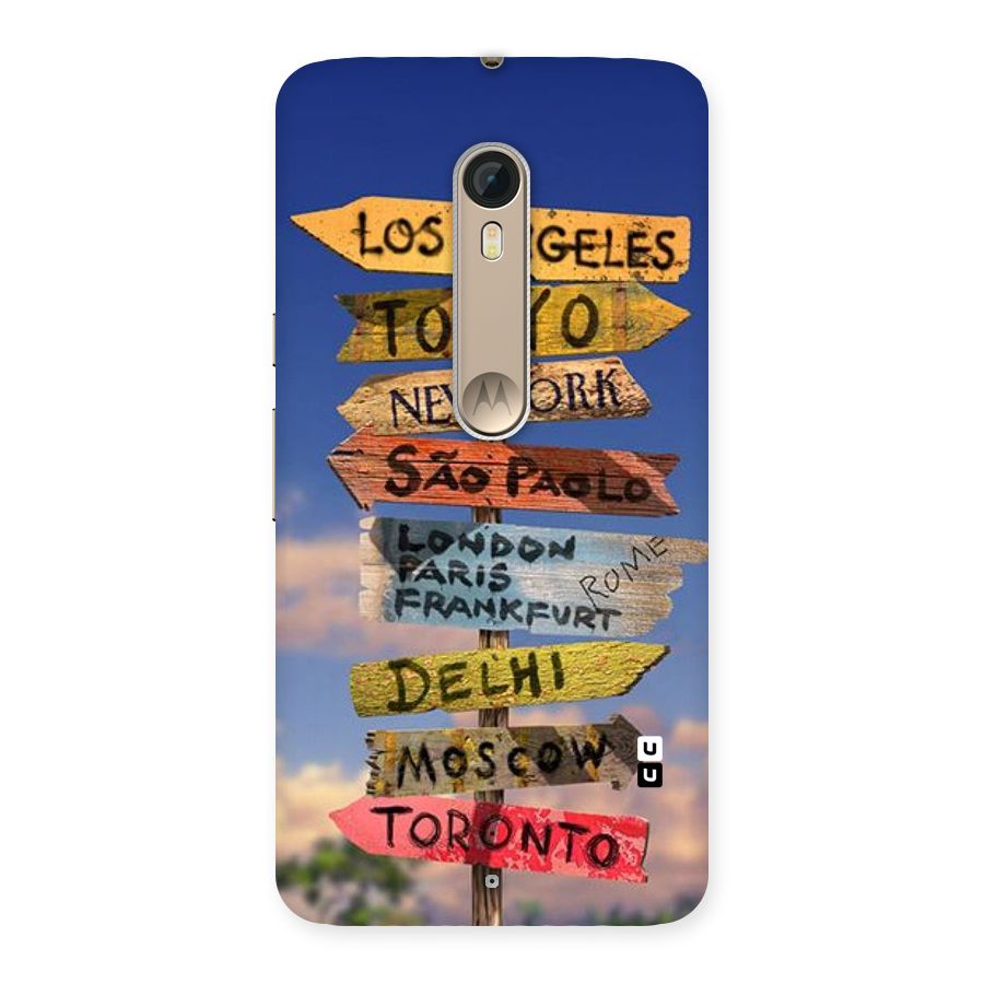 Travel Signs Back Case for Motorola Moto X Style