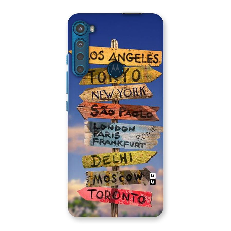 Travel Signs Back Case for Motorola One Fusion Plus