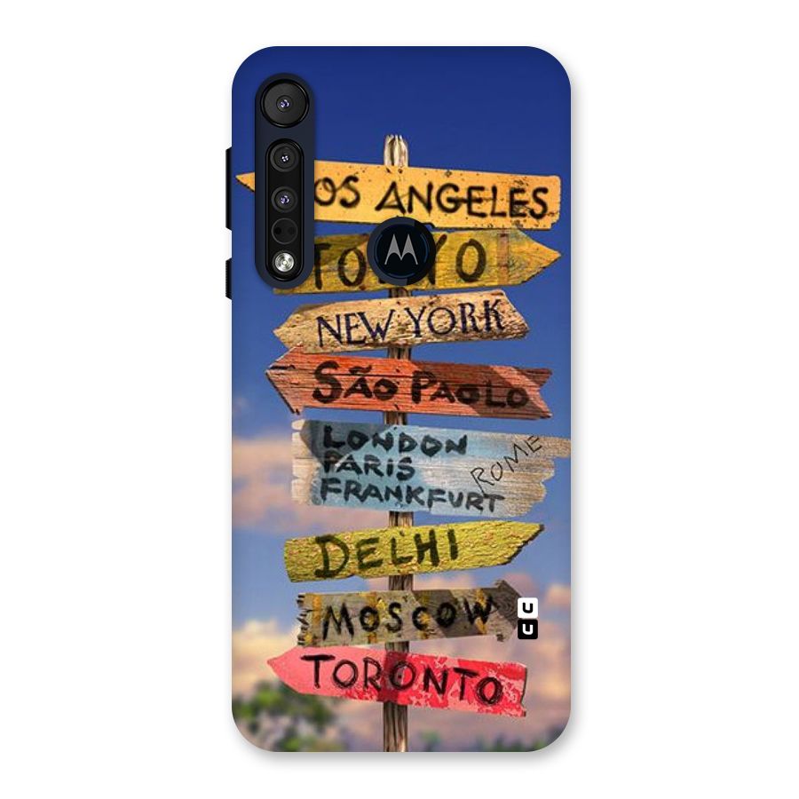 Travel Signs Back Case for Motorola One Macro