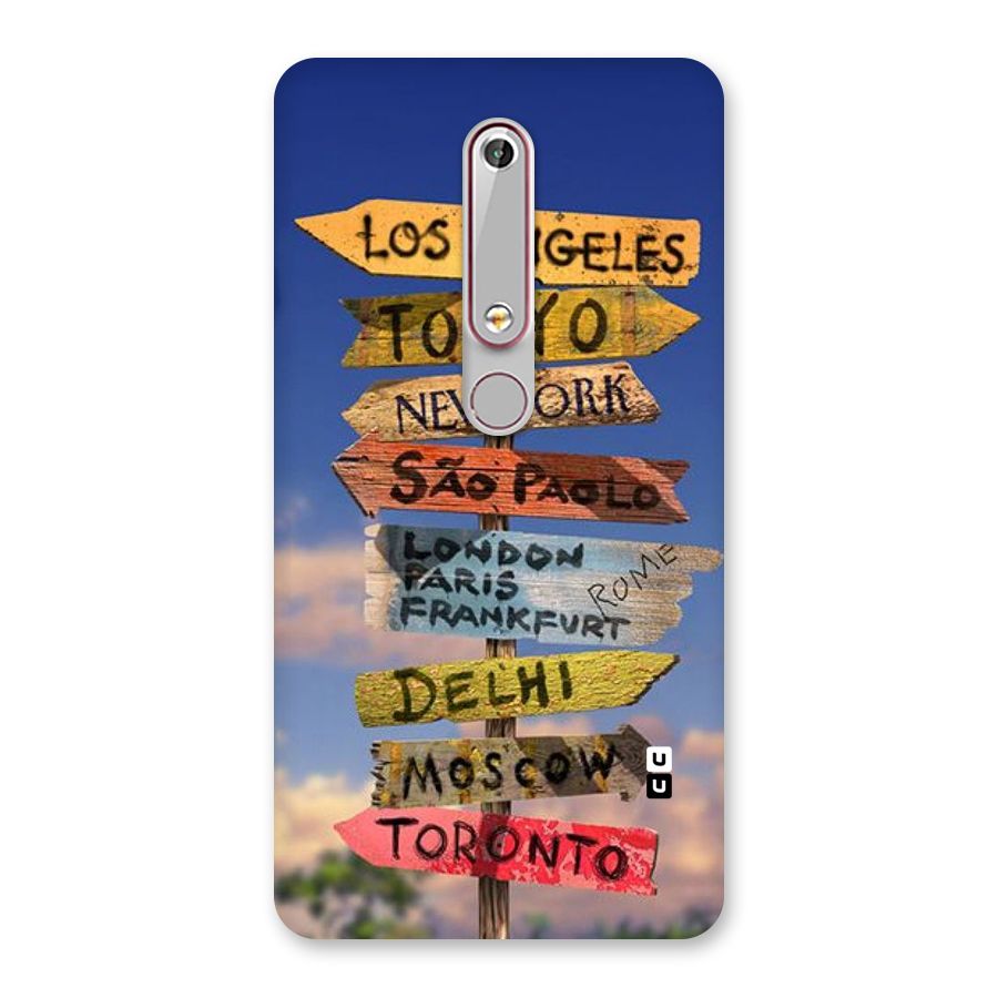 Travel Signs Back Case for Nokia 6.1