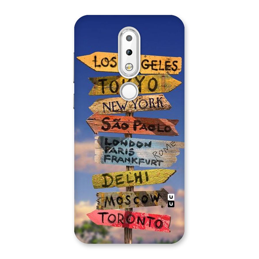 Travel Signs Back Case for Nokia 6.1 Plus