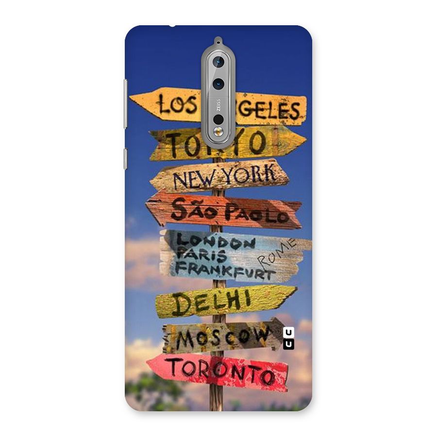 Travel Signs Back Case for Nokia 8