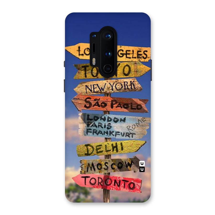 Travel Signs Back Case for OnePlus 8 Pro