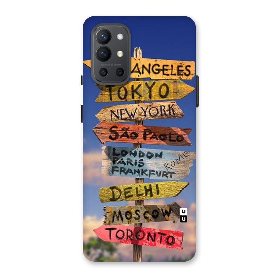 Travel Signs Back Case for OnePlus 9R