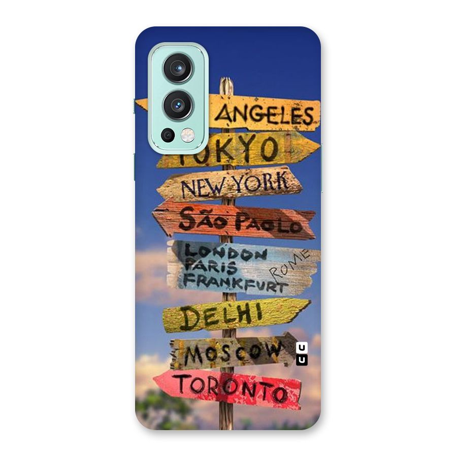 Travel Signs Back Case for OnePlus Nord 2 5G