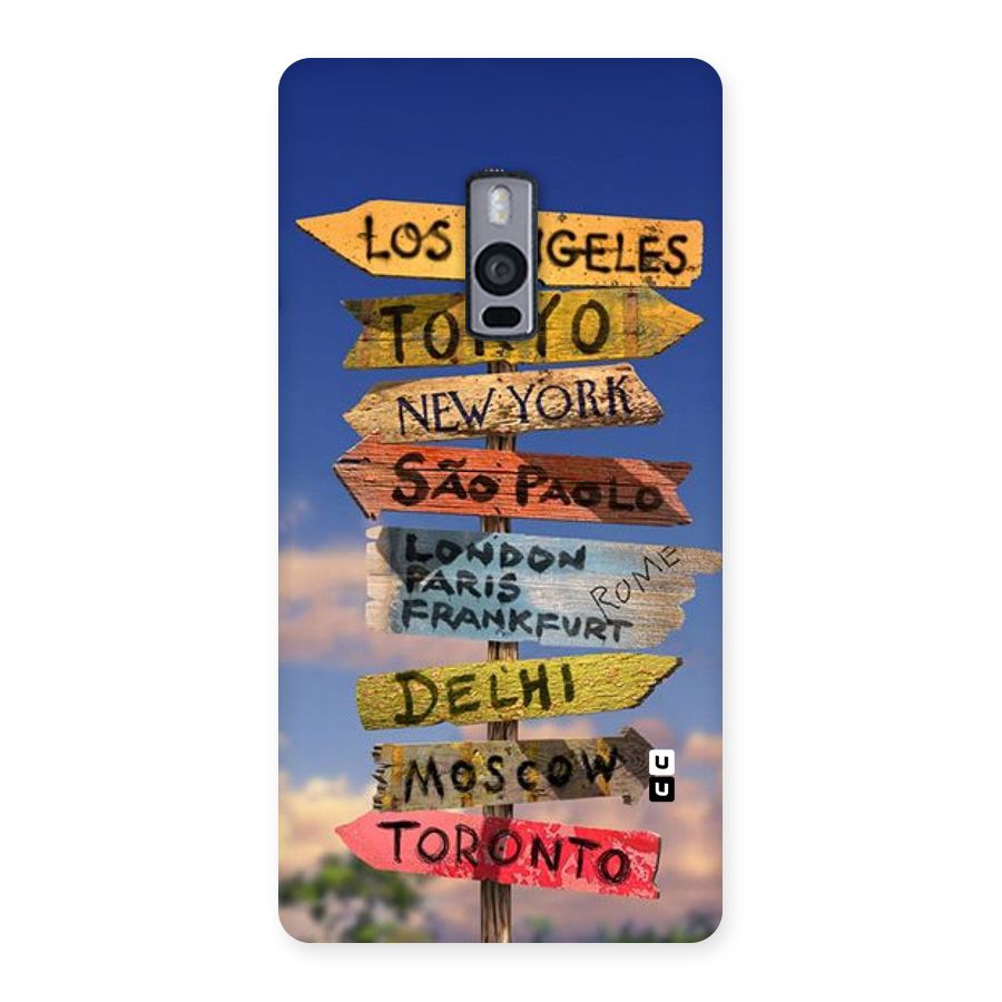 Travel Signs Back Case for OnePlus Two