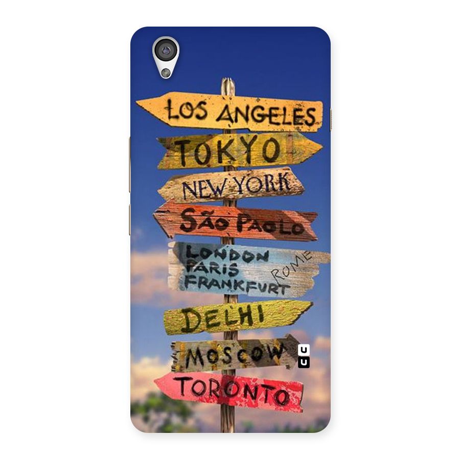 Travel Signs Back Case for OnePlus X