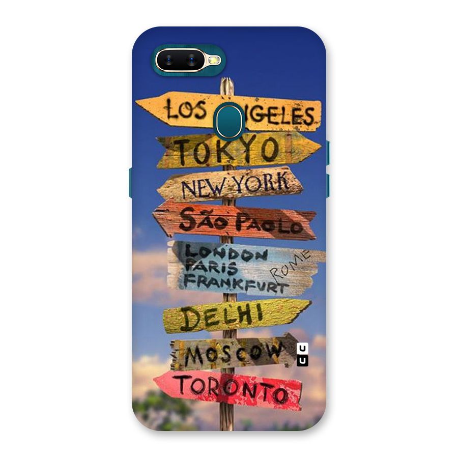 Travel Signs Back Case for Oppo A11k