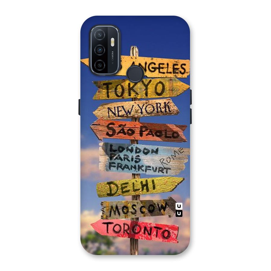 Travel Signs Back Case for Oppo A32
