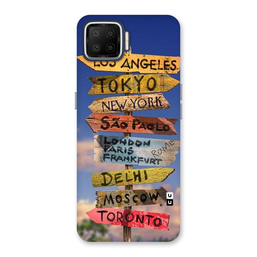 Travel Signs Back Case for Oppo F17
