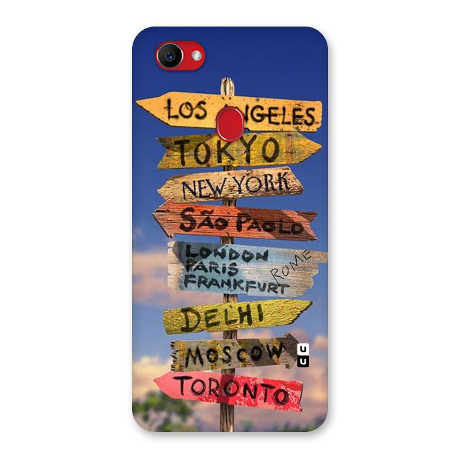 Travel Signs Back Case for Oppo F7