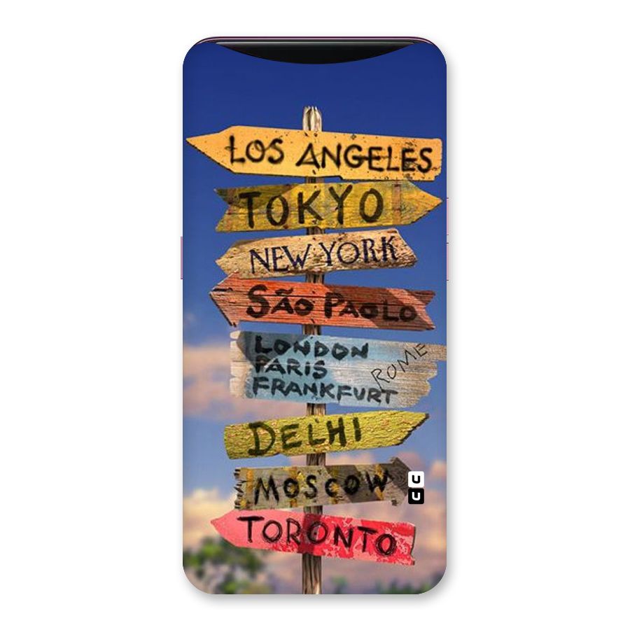 Travel Signs Back Case for Oppo Find X