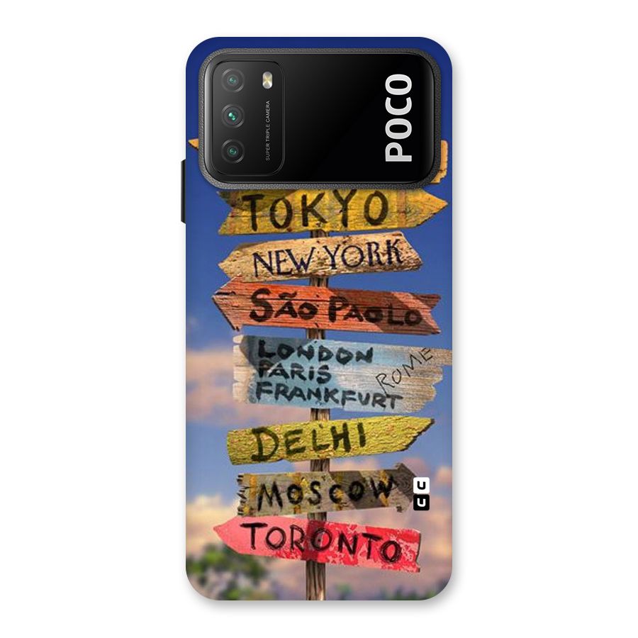 Travel Signs Back Case for Poco M3
