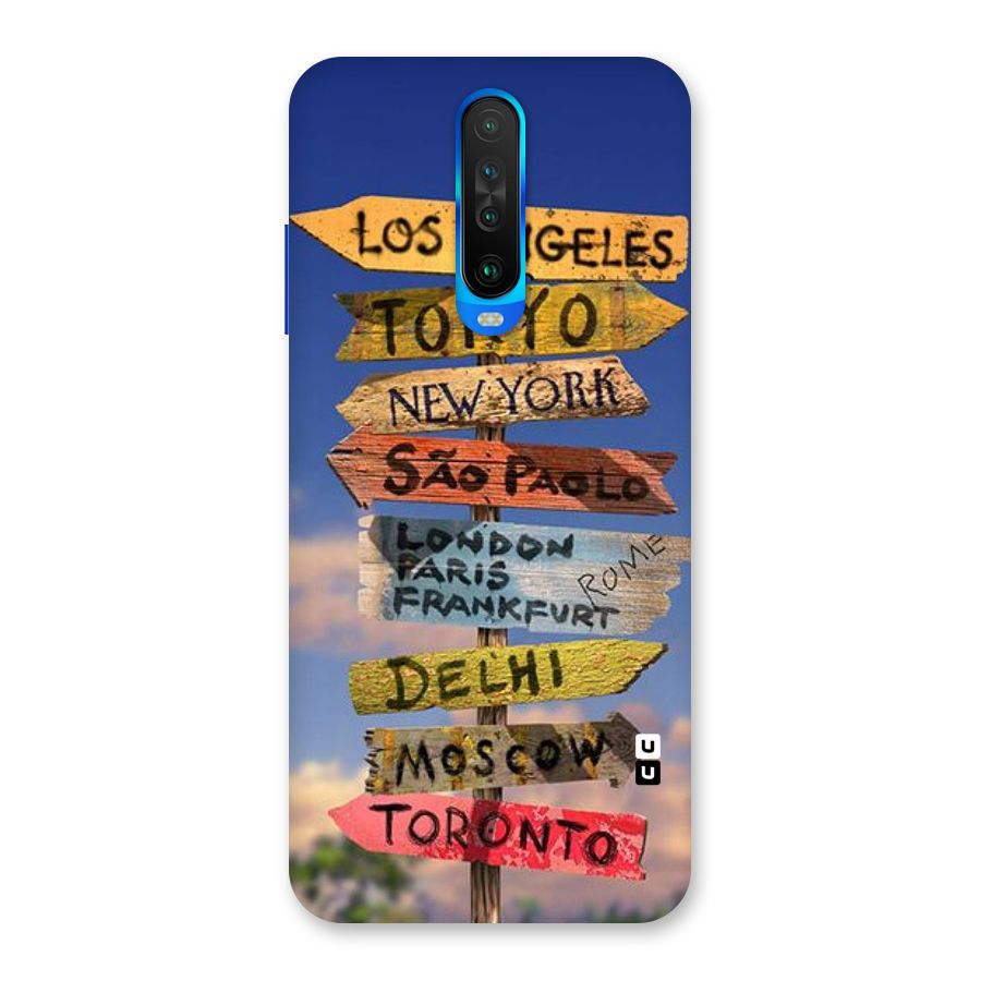 Travel Signs Back Case for Poco X2
