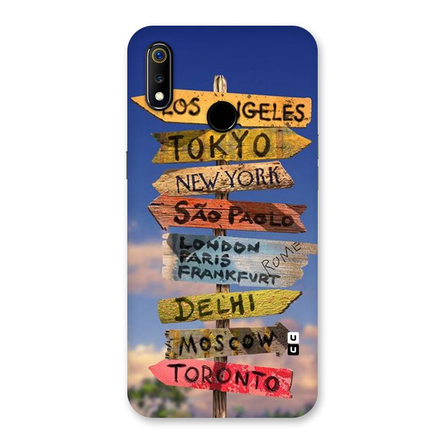 Travel Signs Back Case for Realme 3