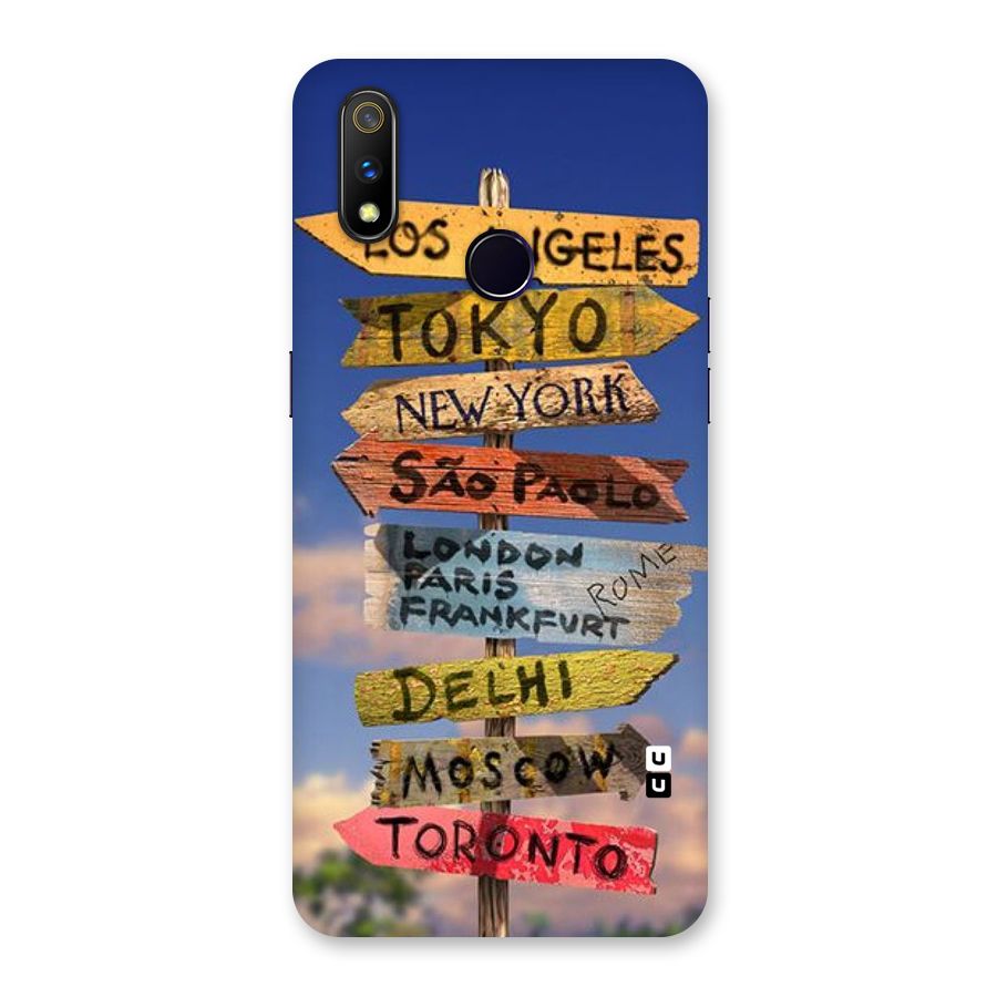 Travel Signs Back Case for Realme 3 Pro