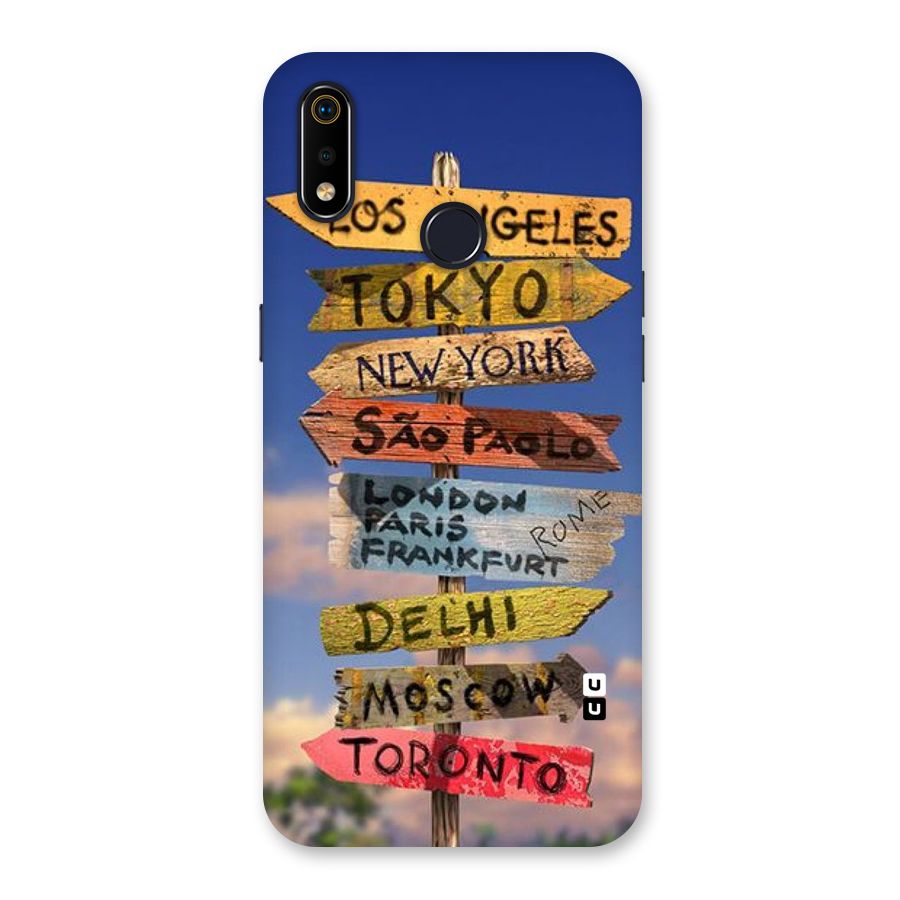 Travel Signs Back Case for Realme 3i