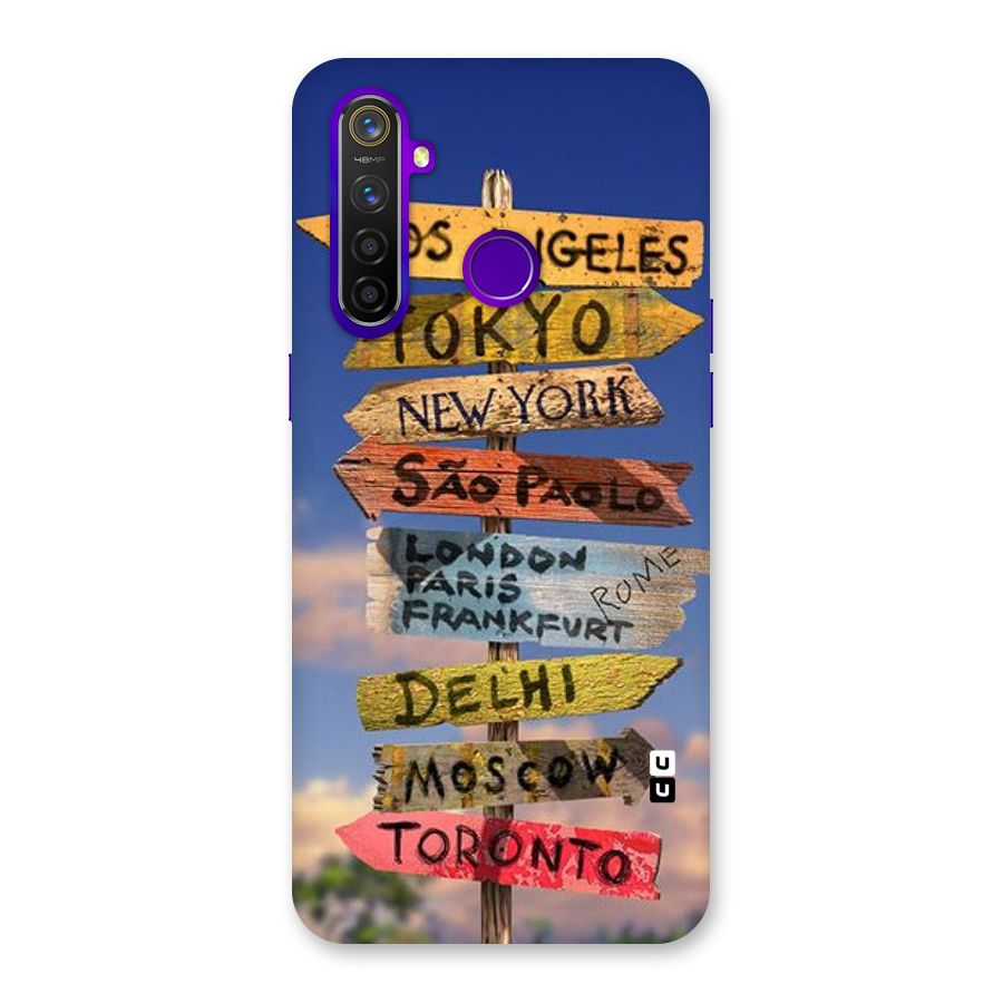 Travel Signs Back Case for Realme 5 Pro