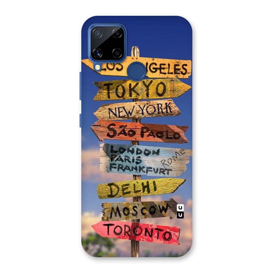 Travel Signs Back Case for Realme C15