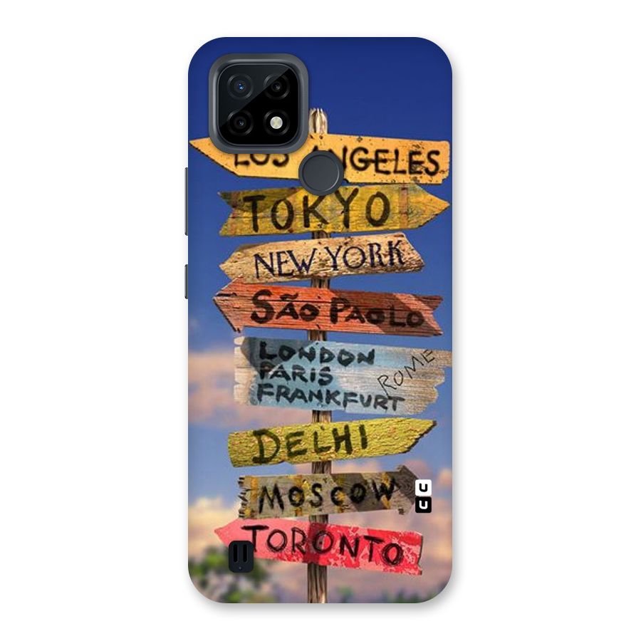 Travel Signs Back Case for Realme C21
