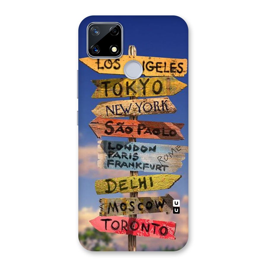 Travel Signs Back Case for Realme Narzo 20