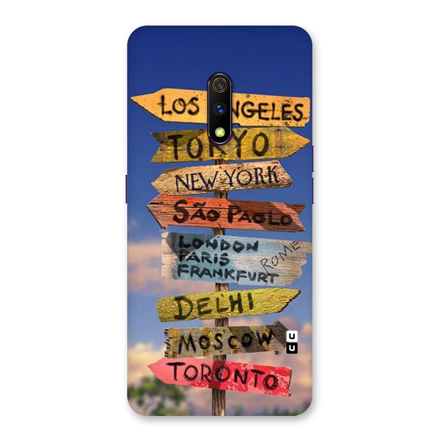 Travel Signs Back Case for Realme X