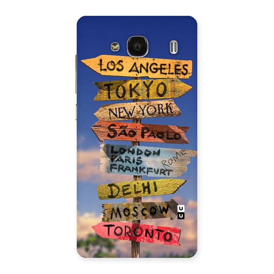 Travel Signs Back Case for Redmi 2