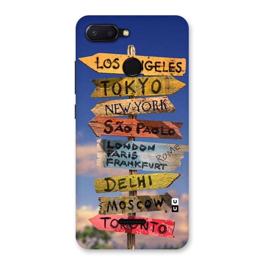 Travel Signs Back Case for Redmi 6
