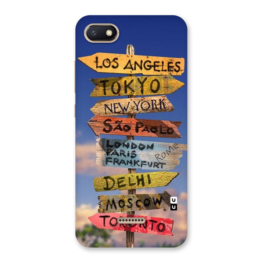 Travel Signs Back Case for Redmi 6A