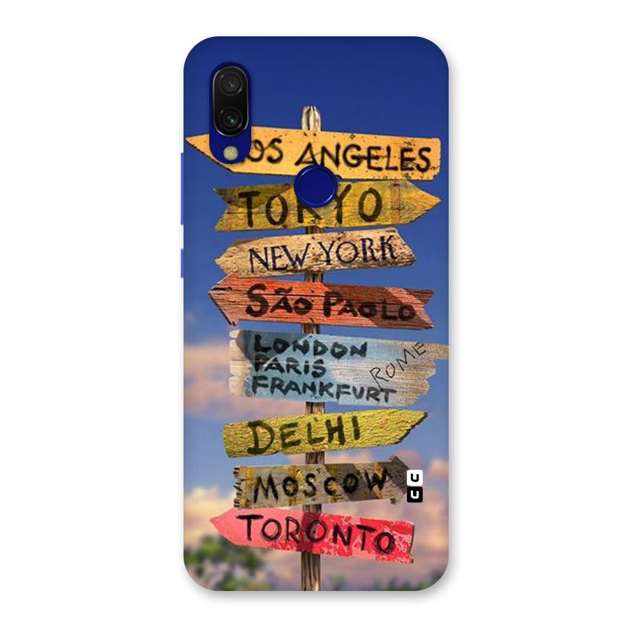 Travel Signs Back Case for Redmi 7