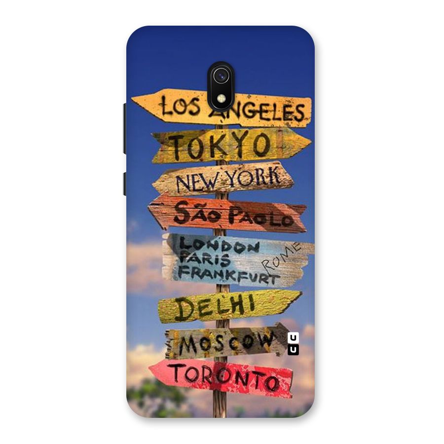 Travel Signs Back Case for Redmi 8A