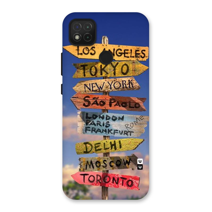 Travel Signs Back Case for Redmi 9