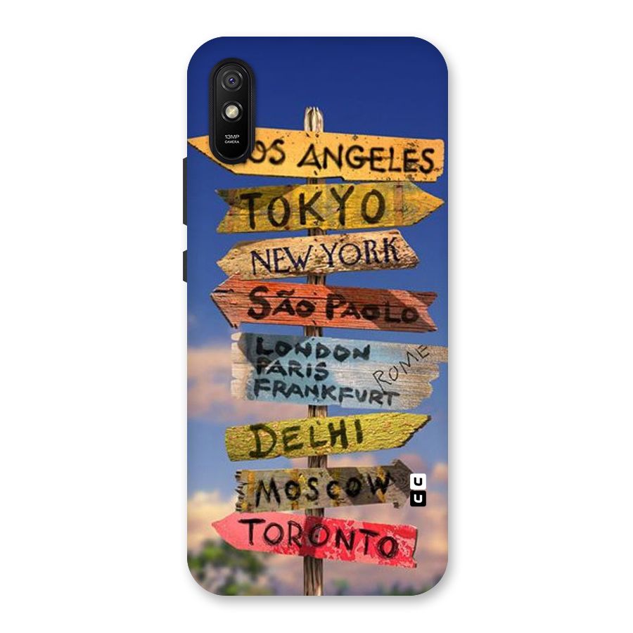 Travel Signs Back Case for Redmi 9A