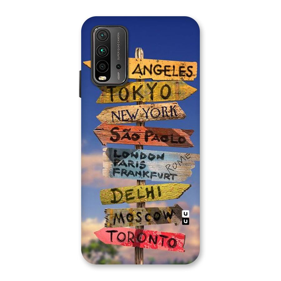 Travel Signs Back Case for Redmi 9 Power
