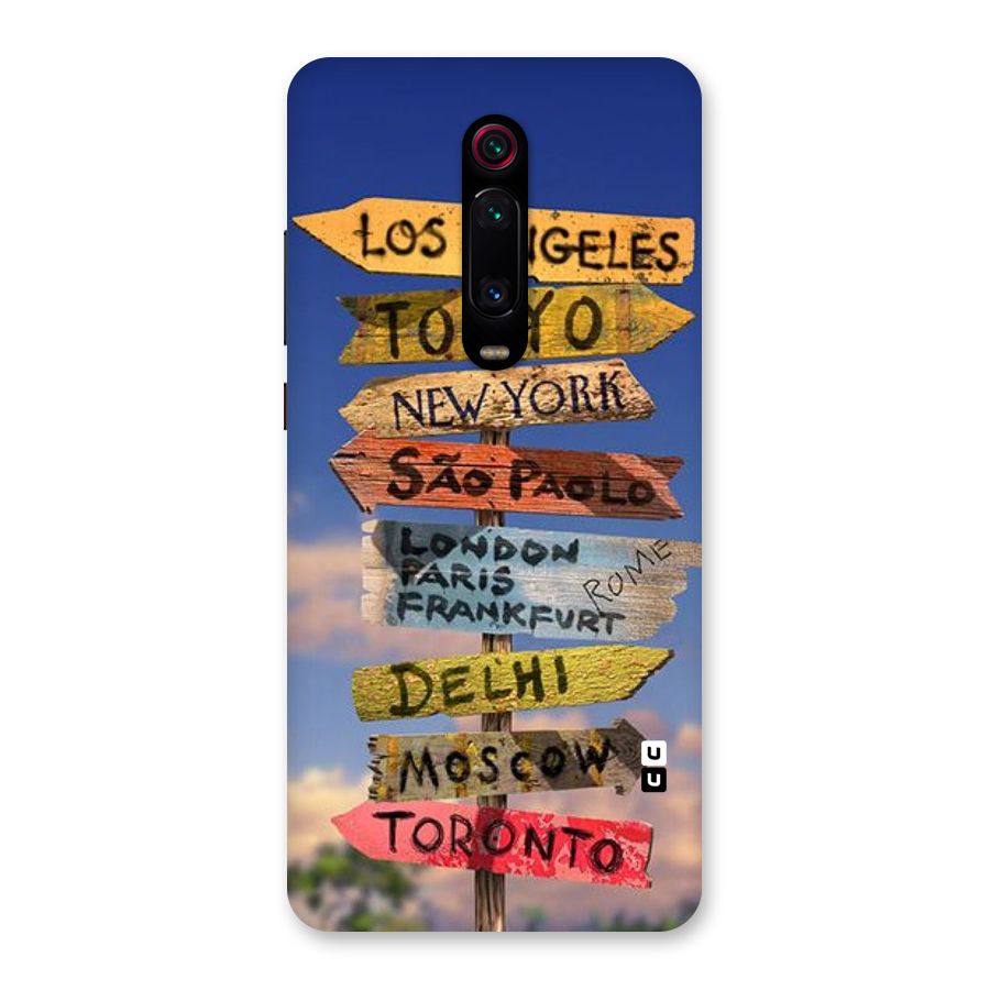 Travel Signs Back Case for Redmi K20 Pro