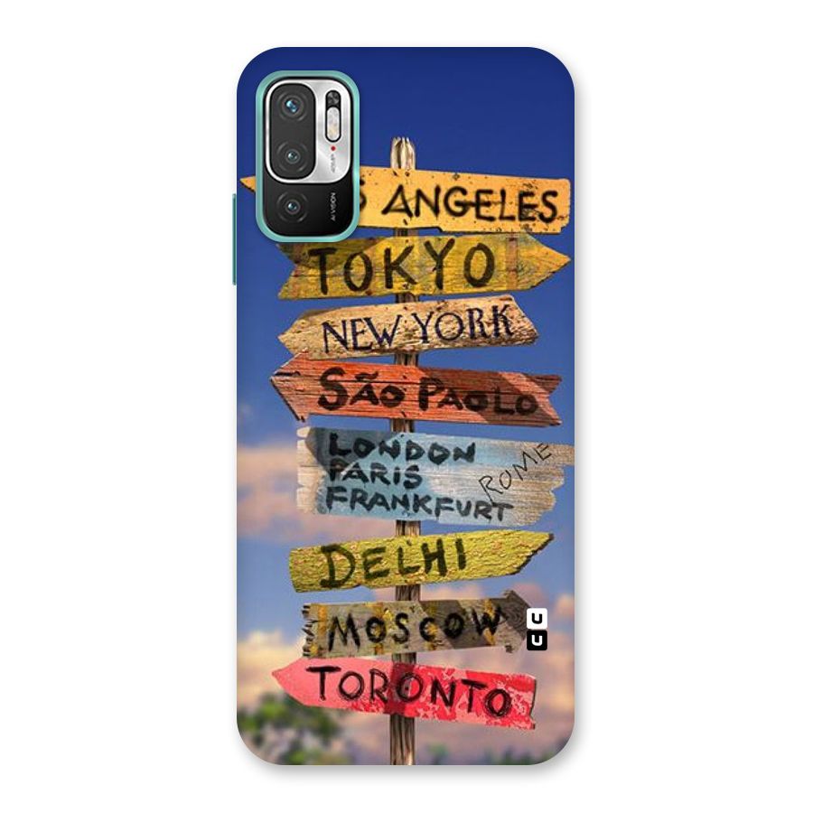 Travel Signs Back Case for Redmi Note 10T 5G