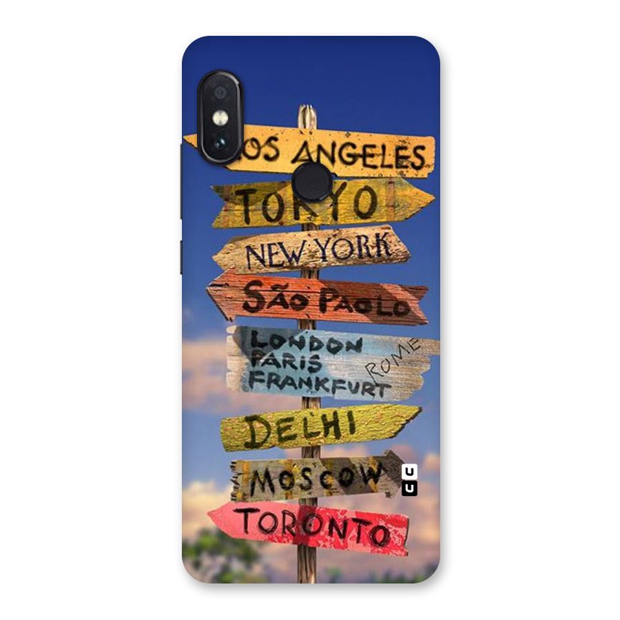 Travel Signs Back Case for Redmi Note 5 Pro