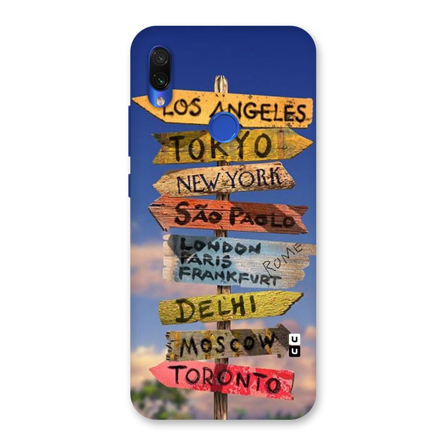 Travel Signs Back Case for Redmi Note 7S