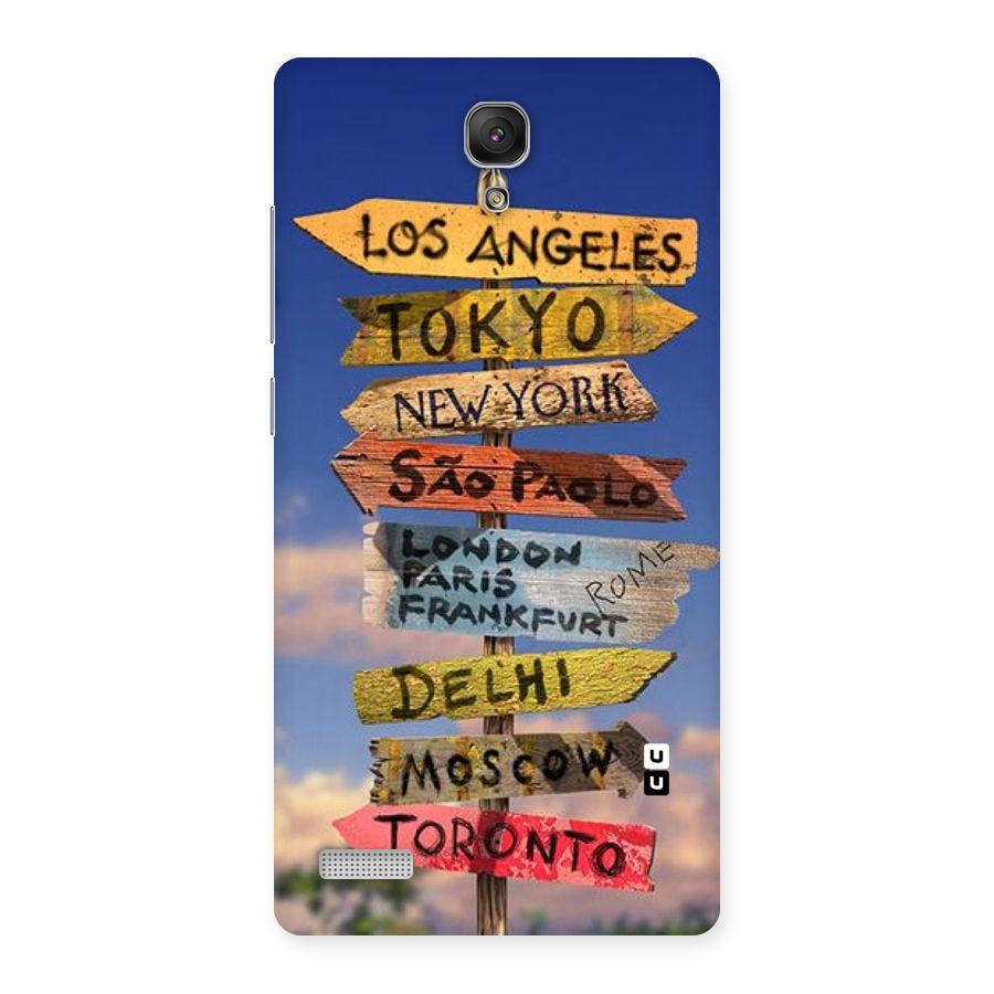 Travel Signs Back Case for Redmi Note Prime