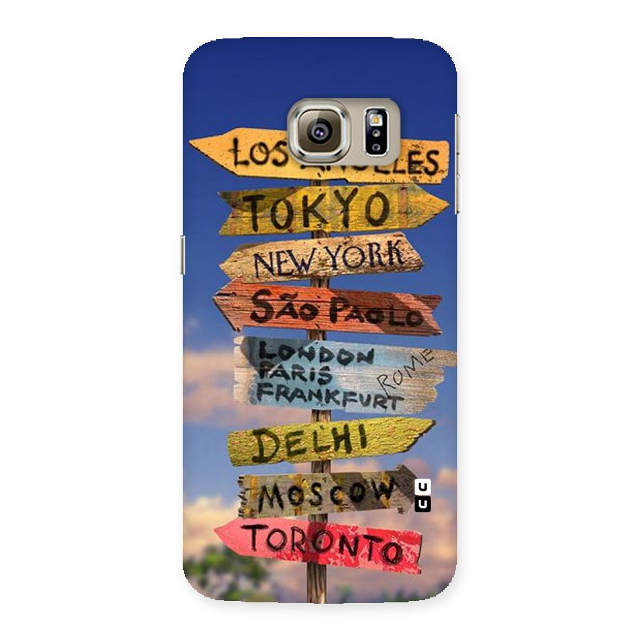 Travel Signs Back Case for Samsung Galaxy S6 Edge Plus