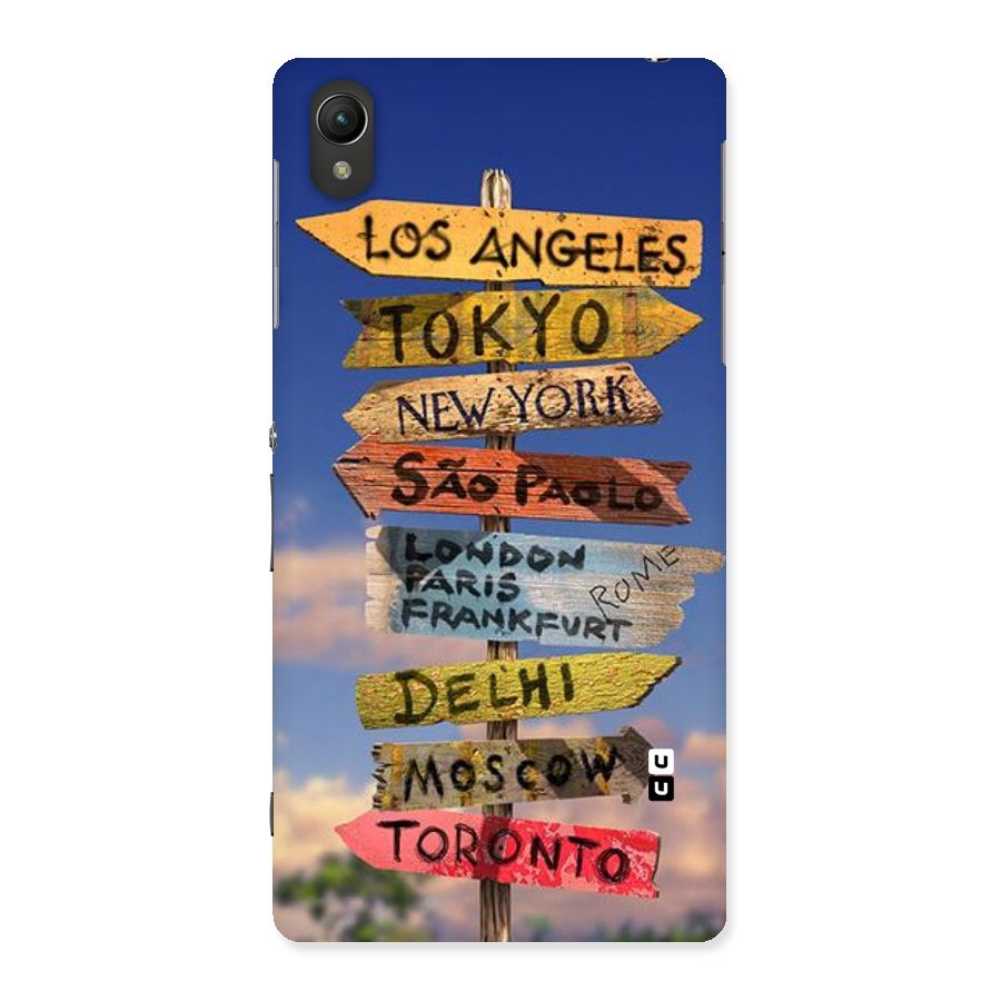 Travel Signs Back Case for Sony Xperia Z2