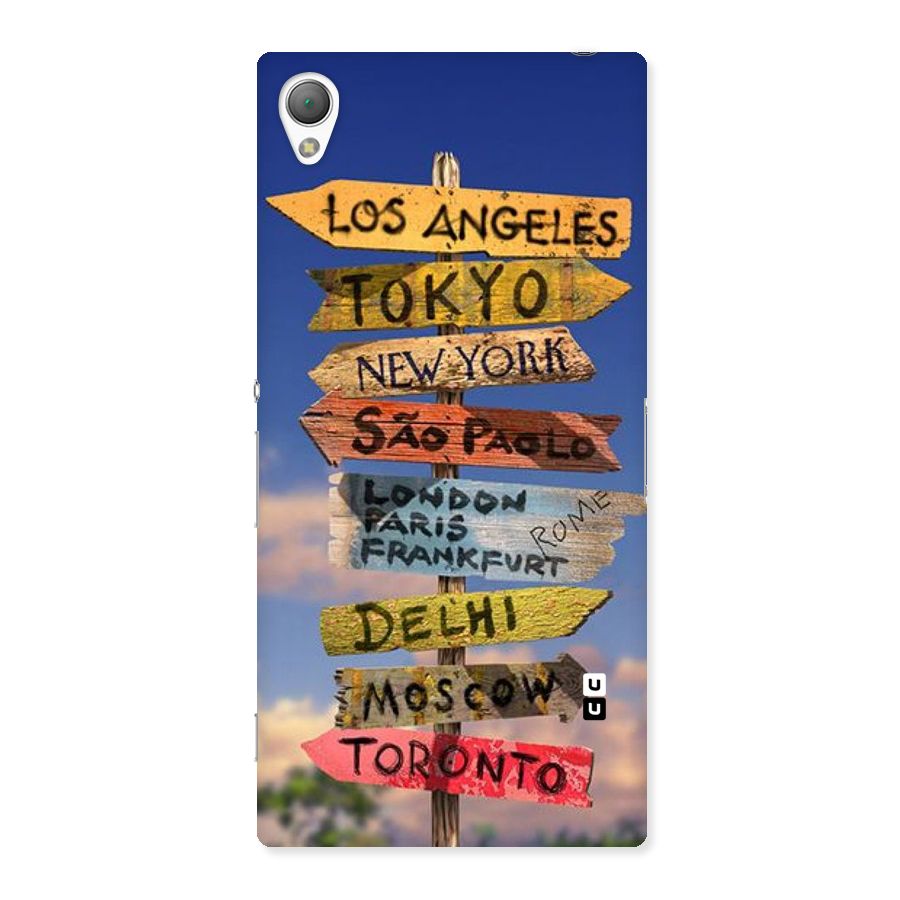 Travel Signs Back Case for Sony Xperia Z3