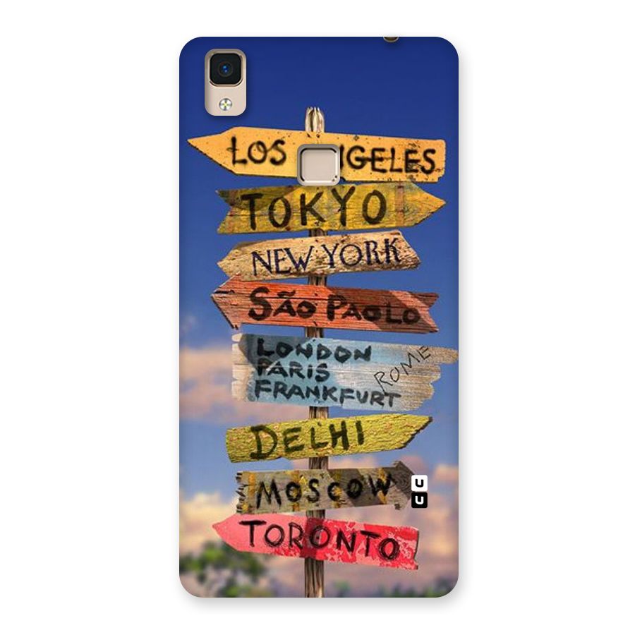 Travel Signs Back Case for V3 Max