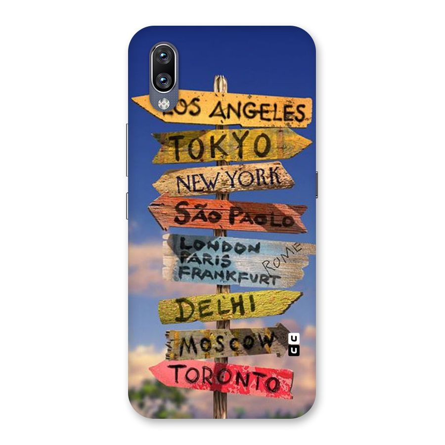 Travel Signs Back Case for Vivo NEX