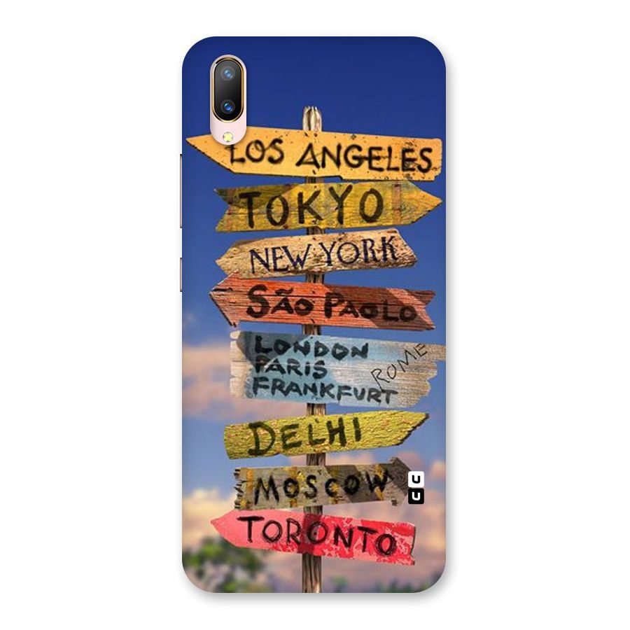 Travel Signs Back Case for Vivo V11 Pro