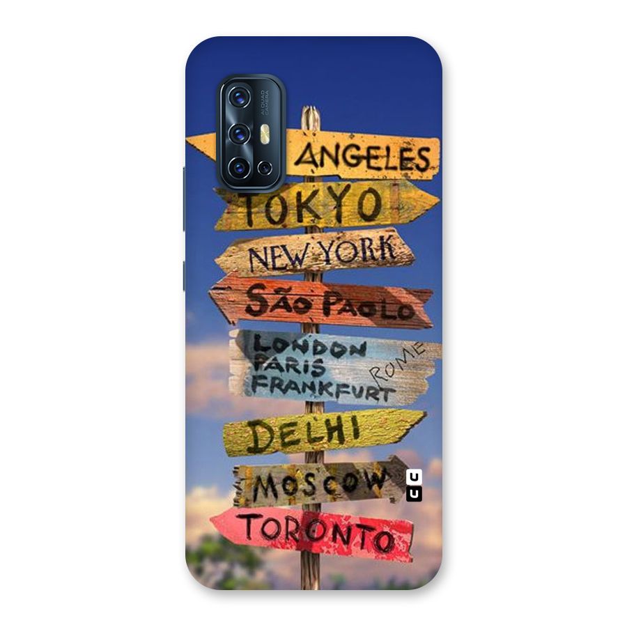 Travel Signs Back Case for Vivo V17