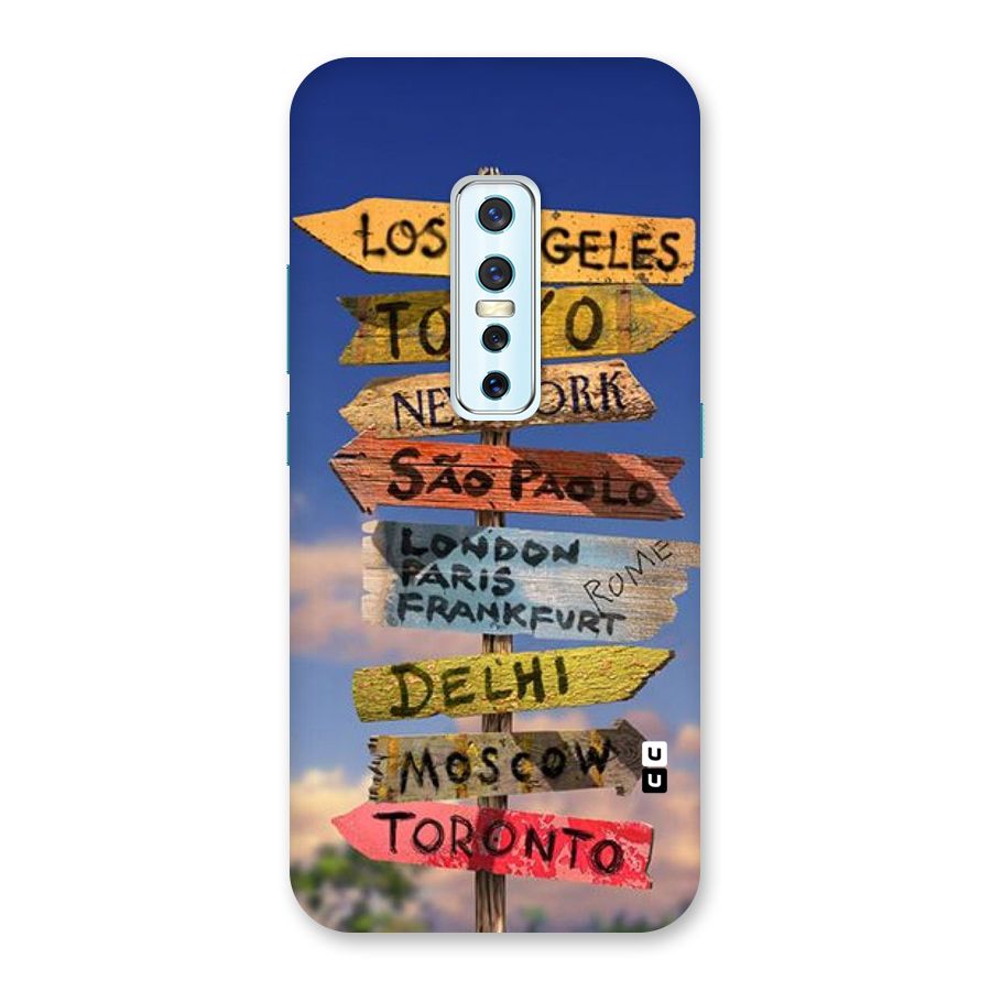 Travel Signs Back Case for Vivo V17 Pro