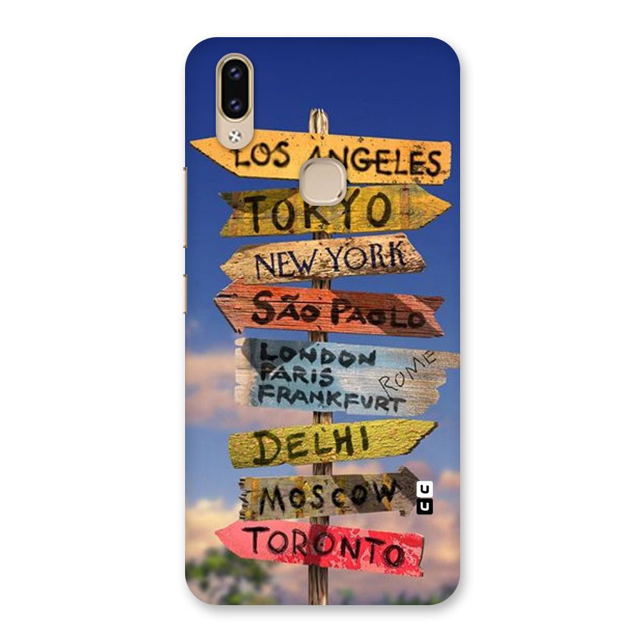 Travel Signs Back Case for Vivo V9